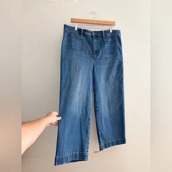 Talbots High Rise Wide Leg Crop Jeans - Picture 6 of 7